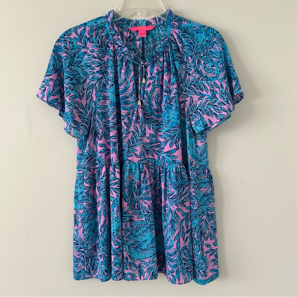 Lilly Pulitzer Zadie Top in Bermuda Blue You Grow Girl
